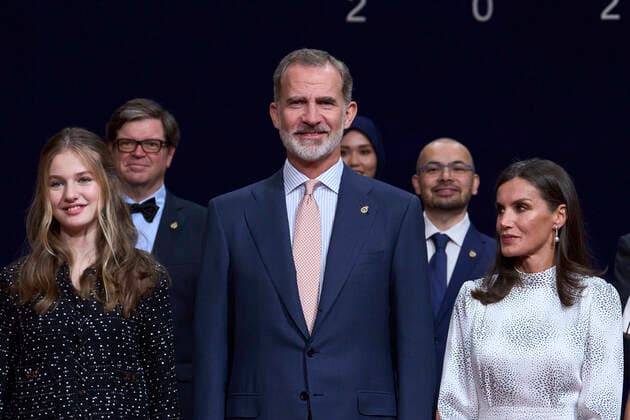 28-10-2022 Oviedo Queen Letizia and King Felipe and Princess Leonor during the 2022 Princess of Asturias award ceremony at the Reconquista Hotel in Oviedo. No Spain Â  Copyright: xPPEx