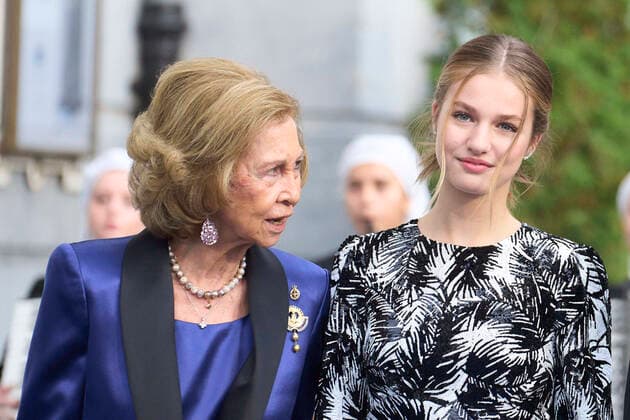 28-10-2022 Campoamor Queen Sofia and Princess Leonor attend the 2022 Princess of Asturias award ceremony at the Campoamor theatre in Oviedo. No Spain Â  Copyright: xPPEx