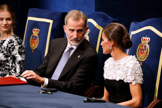 28-10-2022 Campoamor Princess Leonor and King Felipe and Queen Letizia attend the 2022 Princess of Asturias award ceremony at the Campoamor theatre in Oviedo. No Spain Â  Copyright: xPPEx