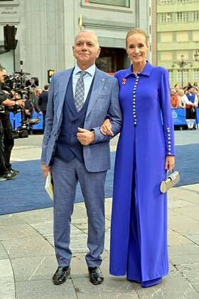 Journalist Juan Ramon Lucas and Sandra Ibarra during the Princess of Asturias Awards 2022 in Oviedo, on Friday 29 October 2022 Cordon Press
