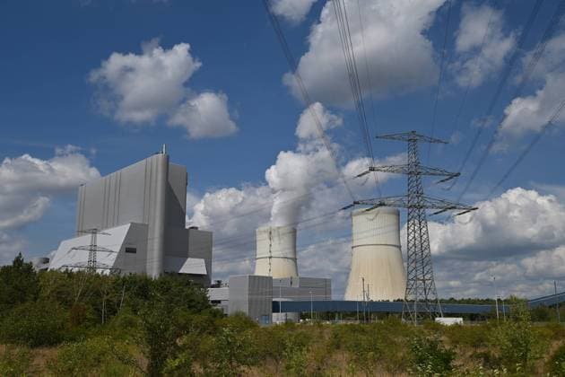 Kraftwerk Schwarze Pumpe, LEAG Lausitz Energie Kraftwerke AG, Deutschland, 02.08.2022. *** Schwarze Pumpe power plant, LEAG Lausitz Energie Kraftwerke AG, Germany, 02 08 2022