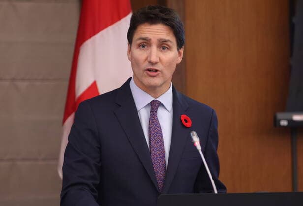 November 2, 2022, Ottawa, ON, Canada: Prime Minister Justin Trudeau speaks at a Sustainable Finance Forum on Parliament Hill in Ottawa on Wednesday, November 2, 2022. Ottawa Canada  - ZUMAc35_ 20221102_zaf_c35_111 Copyright: xPatrickxDoylex