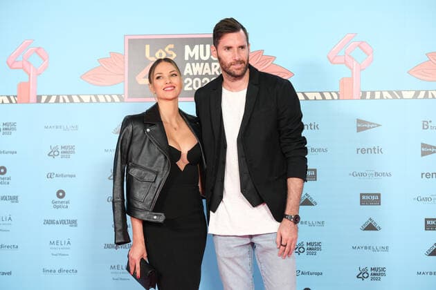 November 4, 2022, Madrid, Spain: Helen Lindes and Rudy Fernandez attend the red carpet for the LOS40 Music Awards 2022 at the WiZink Center in Madrid. Madrid Spain - ZUMAs197 20221104_zaa_s197_186 Copyright: xAtilanoxGarciax