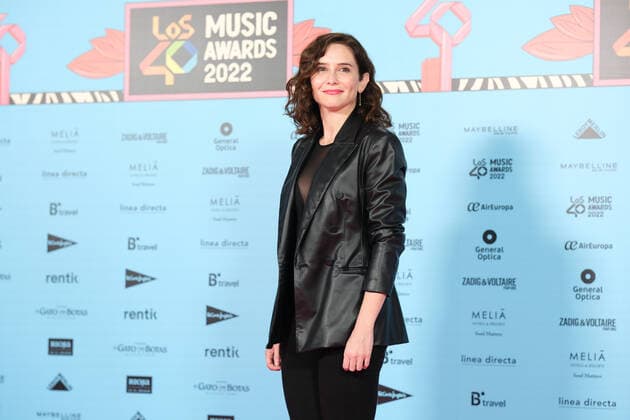 November 4, 2022, Madrid, Spain: Isabel Natividad Diaz Ayuso attends the red carpet for the LOS40 Music Awards 2022 at the WiZink Center in Madrid. Madrid Spain - ZUMAs197 20221104_zaa_s197_238 Copyright: xAtilanoxGarciax