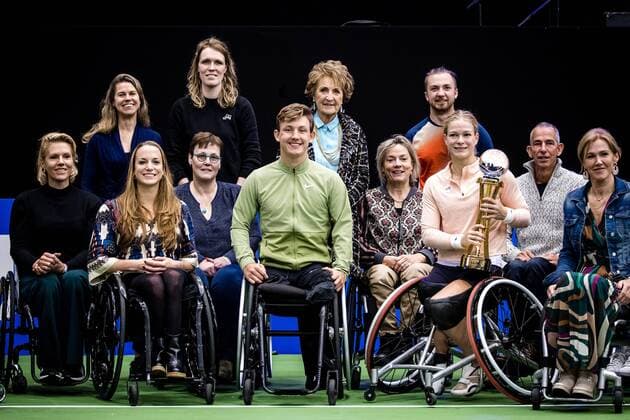 Bilder des Jahres 2022, Entertainment 11 November Entertainment Themen der Woche KW44 Entertainment Bilder des Tages 2022-11-06 14:31:52 OSS - Princess Margriet and (former) Paralympic athletes during the final day of the 2022 ITF Wheelchair Tennis Masters, the wheelchair tennis world championship in sports center De Rusheuvel. ANP ROYAL IMAGES ROB ENGELAAR netherlands out - belgium out *** 2022 11 06 14 31 52 OSS Princess Margriet and former Paralympic athletes during the final day of the 2022 ITF Wheelchair Tennis Masters, the wheelchair tennis world championship in sports center De Rusheuvel ANP ROYAL IMAGES ROB ENGELAAR netherlands out belgium out  Copyright: xx x457328467x originalFilename: 457328467.jpg