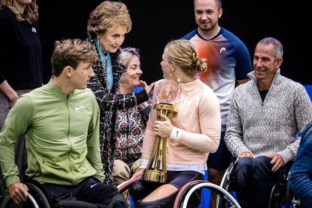 2022 11 06 14 32 31 OSS Princess Margriet and former Paralympic athletes during the final day of the 2022 ITF Wheelchair Tennis Masters, the wheelchair tennis world championship in sports center De Rusheuvel ANP ROYAL IMAGES ROB ENGELAAR netherlands out belgium out  Copyright: xx x457328513x originalFilename: 457328513.jpg