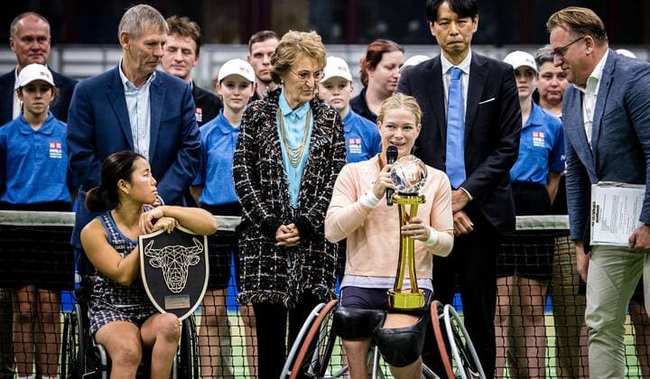 2022 11 06 14 24 38 OSS Princess Margriet during the final day of the 2022 ITF Wheelchair Tennis Masters, the wheelchair tennis world championship in sports center De Rusheuvel ANP ROYAL IMAGES ROB ENGELAAR netherlands out belgium out  Copyright: xx x457329267x originalFilename: 457329267.jpg