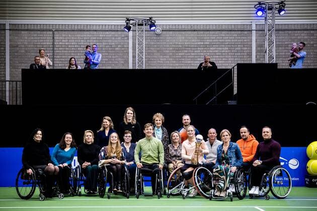 2022 11 06 14 32 06 OSS Princess Margriet and former Paralympic athletes during the final day of the 2022 ITF Wheelchair Tennis Masters, the wheelchair tennis world championship in sports center De Rusheuvel ANP ROYAL IMAGES ROB ENGELAAR netherlands out belgium out  Copyright: xx x457329669x originalFilename: 457329669.jpg
