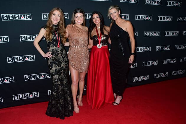 06 November 2022 - Nashville, Tennessee - Alex Kline, Tenille Arts, Allison Veltz, Shannan Hatch. 2022 SESAC Nashville Music Awards at Country Music Hall of Fame and Museum. Photo Credit: Dara-Michelle Farr AdMedia 285765 2022-11-06 TN Nashville  Copyright: xAdMediax STAR_285765_002