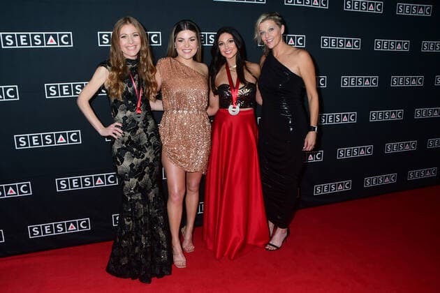 Entertainment Bilder des Tages 06 November 2022 - Nashville, Tennessee - Alex Kline, Tenille Arts, Allison Veltz, Shannan Hatch. 2022 SESAC Nashville Music Awards at Country Music Hall of Fame and Museum. Photo Credit: Dara-Michelle Farr AdMedia 285765 2022-11-06 TN Nashville  Copyright: xAdMediax STAR_285765_032