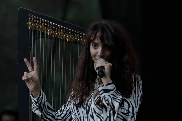Kety Fusco, Italian Harpist, Offers A Concert On The Occasion Of The 25th Anniversary Of The EuroJazz Festival In Mexico City Kety Fusco, Italian harpist, during a concert on the occasion of the 25th Anniversary of the EuroJazz Festival in the green areas of the Centro Nacional de las Artes (CENART) in Mexico City, whose music is a mixture of electronic rhythms, danceable with harp, research applied to experimentation and contemporary music. Mexico City Mexico City Mexico  Copyright: xGerardoxVieyrax originalFilename: vieyra-notitle221106_npuza.jpg
