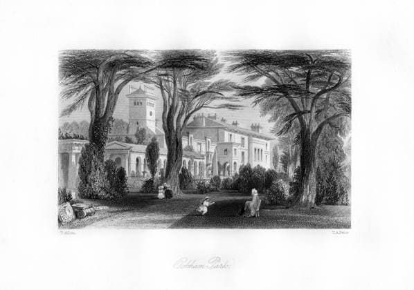 RECORD DATE NOT STATED Ockham Park, Surrey, 19th century.Artist: TA Prior Copyright:xThexPrintxCollector HeritagexImagesx IMAGO ,1149348 ! ACHTUNG: AUFNAHMEDATUM GESCHÄTZT!  Copyright:ThexPrintxCollector HeritagexImagesx IMAGO