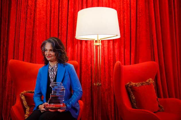 November 7, 2022, TORONTO, ON, CANADA: Suzette Mayr is photographed after accepting her award as the 2022 Scotiabank Giller Prize winner in Toronto, Monday, Nov. 7, 2022. TORONTO CANADA  - ZUMAc35_ 20221107_zaf_c35_141 Copyright: xColexBurstonx