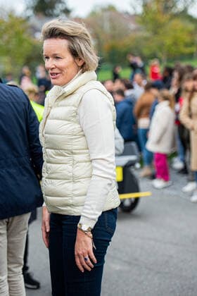 Queen Mathilde of Belgium pictured during a visit to the province of Walloon Brabant, Tuesday 08 November 2022 as part of the initiative Together in motion for mental well-being . The Queen will celebrate her 50th birthday on January 20, 2023 and wishes on this occasion to spread a positive message on mental well-being in our country. Between July and December, and under the motto Let s move forward together for mental well-being ,  JONASxROOSENS 48946088