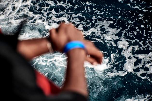 The Ocean Viking enters the port of Augusta, Sicily, with 572 survivors rescued off the Libyan coast.  AntoninxBuratx xLexPictorium LePictorium_0270083