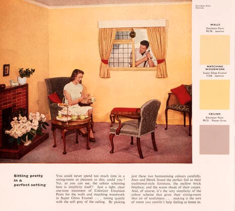 RECORD DATE NOT STATED Sitting pretty in a perfect setting , 1950s. Artist: Unknown Copyright: xLondonxMuseum HeritagexImagesx IMAGO ,1191907 ! ACHTUNG: AUFNAHMEDATUM GESCHÄTZT!  Copyright: xLondonxMuseum HeritagexImagesx IMAGO