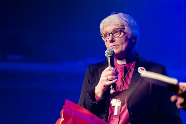 STOCKHOLM 20221110 Antje Jackelén receives Honorary Award for Lifetime Achievement during the awarding of the Anders Carlberg Memorial Prize 2022 at Fryshuset in Stockholm Stockholm Sweden x12130x,  Copyright: xTimxAro TTx ANDERS CARLBERGS MINNESPRIS 2022