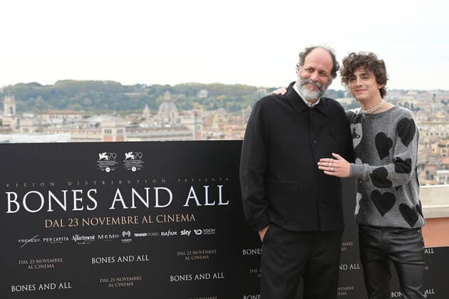 Bilder des Jahres 2022, Entertainment 11 November Entertainment Themen der Woche KW45 Entertainment Bilder des Tages Mc Roma 12 11 2022 - photocall film ˜Bones and All™ foto Mario Cartelli Image nella foto: Luca Guadagnino-Timothee Chalamet Bones and all photocall *** Mc Rome 12 11 2022 photocall film ˜Bones and All™ photo Mario Cartelli Image in photo Luca Guadagnino Timothee Chalamet Bones and all photocall 