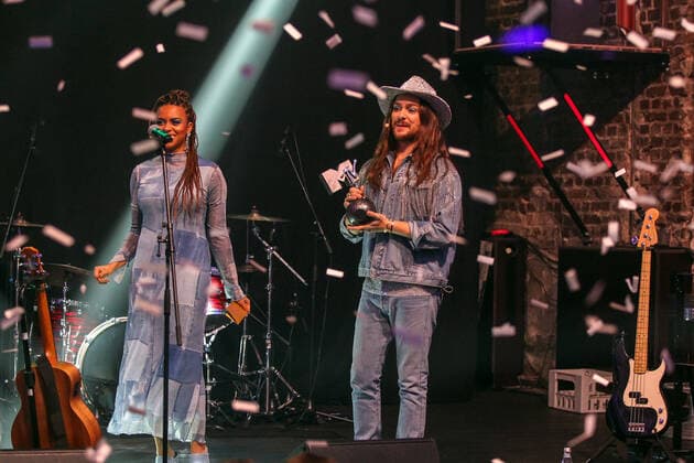 duesseldorf MTV EMAs 2022 Best German Act Award 11 11 2022 Aminata Belli, Riccardo Simonetti MTV EMAs 2022 Best German Act Award DUSSELDORF, GERMANY NOVEMBER 11 Best German Act Award at the Nachtresidenz during the MTV Europe Music Awards 2022 Duesseldorf, 11 11 2022 NRW Germany Copyright: xFSAx Eibner-Pressefotox EP_fsa