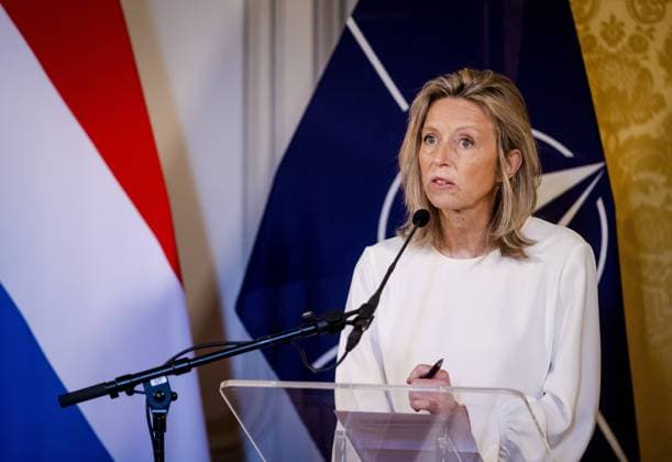 2022-11-14 12:17:01 THE HAGUE - Minister Kajsa Ollongren (Defence) addresses the press after a meeting at the Johan de Witthuis. Ollongren, Minister Wopke Hoekstra (Foreign Affairs) and NATO Secretary General Jens Stoltenberg spoke about the war in Ukraine and the support provided by the Netherlands. ANP SEM VAN DER WAL netherlands out - belgium out *** 2022 11 14 12 17 01 THE HAGUE Minister Kajsa Ollongren Defense addresses the press after a meeting at the Johan de Witthuis Ollongren, Minister Wopke Hoekstra Foreign Affairs and NATO Secretary General Jens Stoltenberg spoke about the war in Ukraine and the support provided by the Netherlands ANP SEM VAN DER WAL netherlands out belgium out  Copyright: xx x457813041x originalFilename: 457813041.jpg