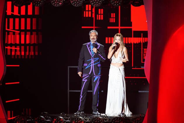 MTV Europe Music Awards 2022 - Show - PSD Bank Dome. Featuring: Rita Ora and Taika Waititi Where: Dusseldorf, Germany, Germany When: 13 Nov 2022 Credit: FlashPic DDP INSTARimages.com Cover Images **USA Rights Only** Copyright: xx 52179224 EDITORIAL USE ONLY. NOT FOR USE BY NEWSPAPERS BASED IN THE UK.