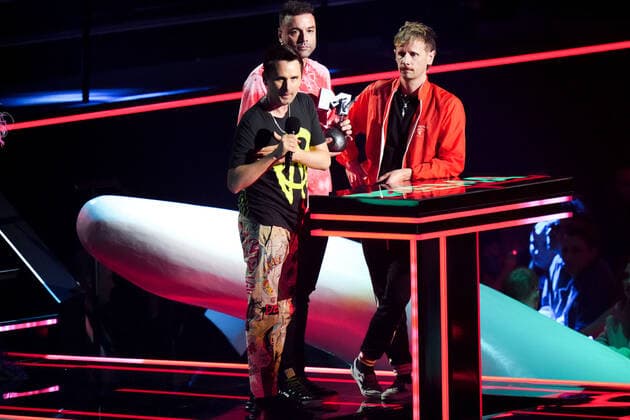 MTV Europe Music Awards 2022 - Show - PSD Bank Dome. Featuring: Muse Where: Dusseldorf, Germany, Germany When: 13 Nov 2022 Credit: FlashPic DDP INSTARimages.com Cover Images **USA Rights Only** Copyright: xx 52179232 EDITORIAL USE ONLY. NOT FOR USE BY NEWSPAPERS BASED IN THE UK.