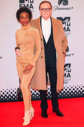 November 14, 2022, Venice, Italy: Lindiwe Suttle MoÂ¼ller-Westernhagen and Marius MoÂ¼ller-Westernhagen attend the 2022 MTV EMAs, Europe Music Awards, at PSD Bank Dome in Dusseldorf, Germany, on 13 November 2022. Photo: Venice Italy - ZUMAm179 20221114_zep_m179_001 Copyright: xAlecxMichaelx