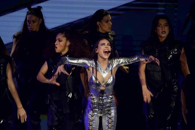 Danna Paola XT4S1S! Live Concert Tour November 16, 2022, Mexico City, Mexico: Mexican singer Danna Paola performs on live concert as part of her XT4S1S! Tour at Mexico Sports Palace. on November 16, 2022 in Mexico City, Mexico. (Photo by Julian Lopez Eyepix Group) Copyright: xJulianxLopez xEyepixxGroupx JL_16112022_81500