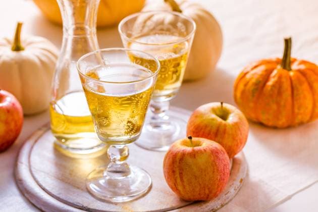 IMAGO Creative: Herbst, Kulinarische Klassiker Apple cider with fresh apples and pumpkins for Thanksgiving and autumn Apple cider with fresh apples and pumpkins for Thanksgiving and autumn Copyright: xZoonar.com IngridxBalabanovax 17626120