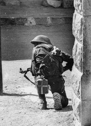 April 3, 2017, Al-Ramtha, Irbid governorate, Jordan: Ar-Ramtha, Jordan. A Palestinian guerrilla fighting against forces from the Jordanian army in the Jordanian city of Ar-Ramtha, northwest of Jordan, during JordanÃ¢â‚¬â ¢s Ã¢â‚¬oeBlack SeptemberÃ¢â‚¬Â military offensive against Palestinian fighters in 1970. Black September is a conflict that broke out in the Hashemite Kingdom of Jordan between the Jordanian Armed Forces and the Palestinian Liberation Organization in September 1970, with clashes continuing until mid-July 1971 Al-Ramtha Jordan - ZUMAd99_ 20170403_zap_d99_012 Copyright: xJackxBurlotx