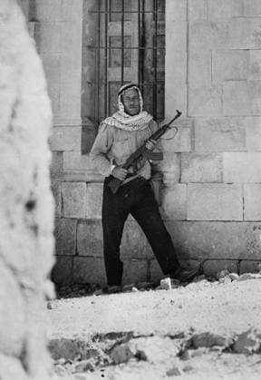 April 3, 2017, Al-Ramtha, Jordan: Jordan. A Palestinian guerrilla fighting against forces from the Jordanian army, during JordanÃ¢â‚¬â ¢s Ã¢â‚¬oeBlack SeptemberÃ¢â‚¬Â military offensive against Palestinian fighters in 1970. Black September is a conflict that broke out in the Hashemite Kingdom of Jordan between the Jordanian Armed Forces and the Palestinian Liberation Organization in September 1970, with clashes continuing until mid-July 1971 Al-Ramtha Jordan - ZUMAd99_ 20170403_zap_d99_011 Copyright: xJackxBurlotx