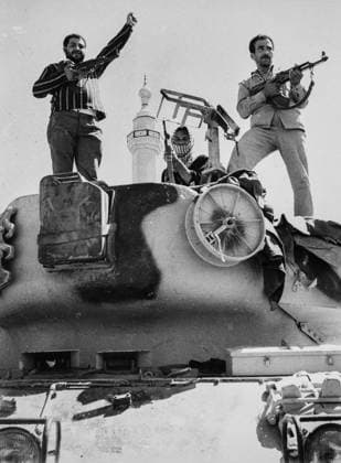 April 3, 2017, Ar-Ramtha, Irbid governorate, Jordan: Ar-Ramtha, Jordan. A Jordanian tank captured by Palestinian guerrilla fighters in the city of Ar-Ramtha, in the northwest of Jordan, during Ã¢â‚¬oeBlack SeptemberÃ¢â‚¬Â. Black September is a conflict that broke out in the Hashemite Kingdom of Jordan between the Jordanian Armed Forces and the Palestinian Liberation Organization in September 1970, with clashes continuing until mid-July 1971 Ar-Ramtha Jordan - ZUMAd99_ 20170403_zap_d99_004 Copyright: xJackxBurlotx
