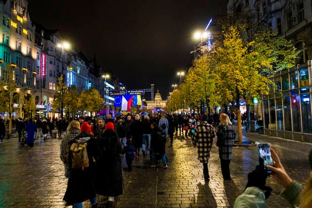 Concert for the Future on the occasion of the celebration of the Day of the Struggle for Freedom and Democracy on Wenceslas Square took place in Prague, Czech republic, on November 17, 2022. (CTKxPhoto LiborxSojka) CTKPhotoF202211170082301 