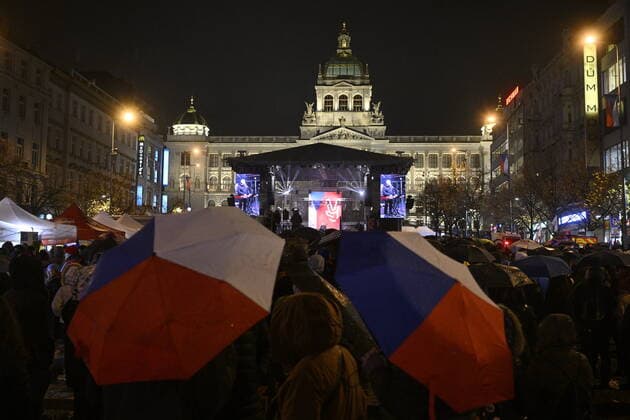 The Concert for Future commemorating the national holiday in the Czech Republic before the crowded Wenceslas Square in Prague centre, Czech Republic, November 17, 2022. (CTKxPhoto VitxSimanek) CTKPhotoP2022111707422 