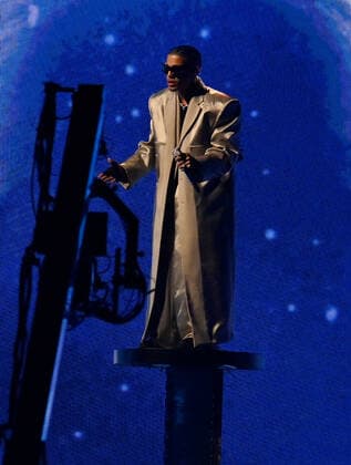 Puerto Rican singer Rauw Alejandro performs onstage during the 23rd annual Latin Grammy Awards at the Michelob Ultra Arena at Mandalay Bay Resort and Casino in Las Vegas, Nevada on Thursday, November 17, 2022.  LAV20221117007 JIMxRUYMEN