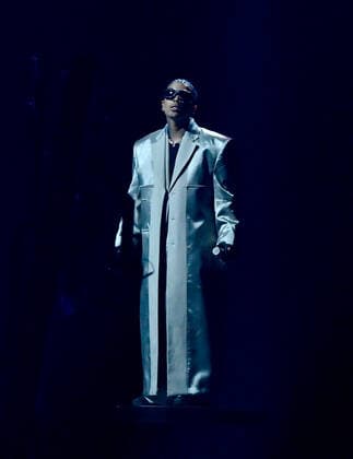 Rauw Alejandro performs onstage during the 23rd annual Latin Grammy Awards at the Michelob Ultra Arena at Mandalay Bay Resort and Casino in Las Vegas, Nevada on Thursday, November 17, 2022.  LAV20221117630 JIMxRUYMEN