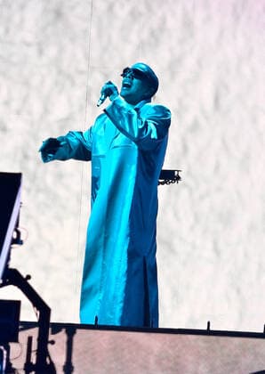 Rauw Alejandro performs onstage during the 23rd annual Latin Grammy Awards at the Michelob Ultra Arena at Mandalay Bay Resort and Casino in Las Vegas, Nevada on Thursday, November 17, 2022.  LAV20221117632 JIMxRUYMEN