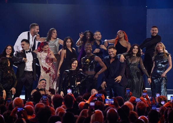 Rosalia performs onstage during the 23rd annual Latin Grammy Awards at the Michelob Ultra Arena at Mandalay Bay Resort and Casino in Las Vegas, Nevada on Thursday, November 17, 2022.  LAV20221117039 JIMxRUYMEN