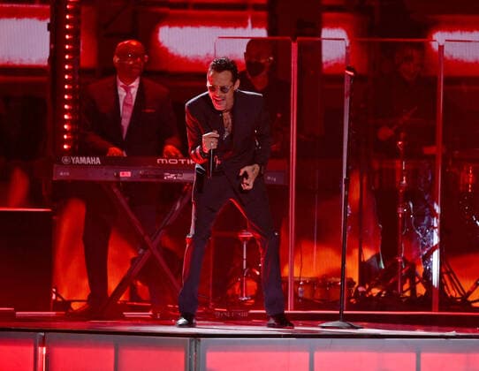 Marc Anthony performs onstage during the 23rd annual Latin Grammy Awards at the Michelob Ultra Arena at Mandalay Bay Resort and Casino in Las Vegas, Nevada on Thursday, November 17, 2022.  LAV20221117656 JIMxRUYMEN