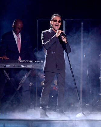 Marc Anthony performs onstage during the 23rd annual Latin Grammy Awards at the Michelob Ultra Arena at Mandalay Bay Resort and Casino in Las Vegas, Nevada on Thursday, November 17, 2022.  LAV20221117647 JIMxRUYMEN