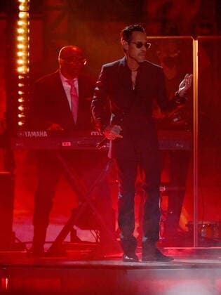 Marc Anthony performs onstage during the 23rd annual Latin Grammy Awards at the Michelob Ultra Arena at Mandalay Bay Resort and Casino in Las Vegas, Nevada on Thursday, November 17, 2022.  LAV20221117651 JIMxRUYMEN