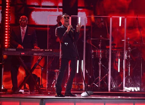 Marc Anthony performs onstage during the 23rd annual Latin Grammy Awards at the Michelob Ultra Arena at Mandalay Bay Resort and Casino in Las Vegas, Nevada on Thursday, November 17, 2022.  LAV20221117658 JIMxRUYMEN