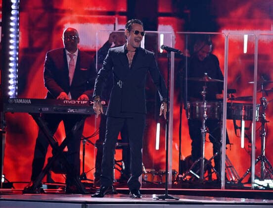 Marc Anthony performs onstage during the 23rd annual Latin Grammy Awards at the Michelob Ultra Arena at Mandalay Bay Resort and Casino in Las Vegas, Nevada on Thursday, November 17, 2022.  LAV20221117659 JIMxRUYMEN