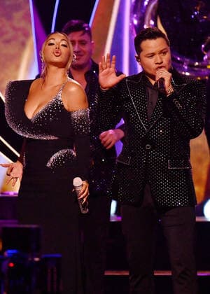 Chiquis Rivera and Banda Los Recoditos Band perform onstage during the 23rd annual Latin Grammy Awards at the Michelob Ultra Arena at Mandalay Bay Resort and Casino in Las Vegas, Nevada on Thursday, November 17, 2022.  LAV20221117054 JIMxRUYMEN