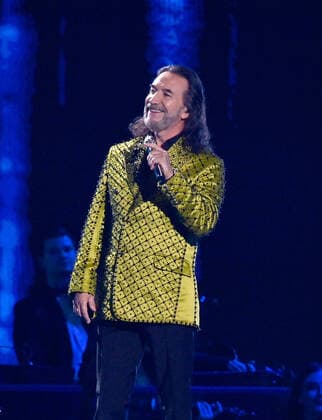 Honoree Marco Antonio Solís accepts the Person of the Year award onstage during the 23rd annual Latin Grammy Awards at the Michelob Ultra Arena at Mandalay Bay Resort and Casino in Las Vegas, Nevada on Thursday, November 17, 2022.  LAV20221117710 JIMxRUYMEN