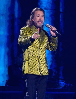 Honoree Marco Antonio Solís accepts the Person of the Year award onstage during the 23rd annual Latin Grammy Awards at the Michelob Ultra Arena at Mandalay Bay Resort and Casino in Las Vegas, Nevada on Thursday, November 17, 2022.  LAV20221117712 JIMxRUYMEN