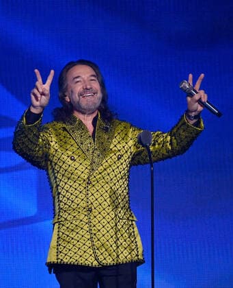 Honoree Marco Antonio Solís accepts the Person of the Year award onstage during the 23rd annual Latin Grammy Awards at the Michelob Ultra Arena at Mandalay Bay Resort and Casino in Las Vegas, Nevada on Thursday, November 17, 2022.  LAV20221117724 JIMxRUYMEN