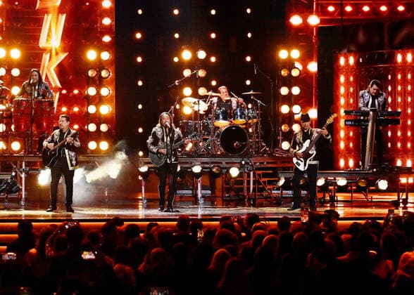 Los Bukis performs onstage during the 23rd annual Latin Grammy Awards at the Michelob Ultra Arena at Mandalay Bay Resort and Casino in Las Vegas, Nevada on Thursday, November 17, 2022.  LAV20221117079 JIMxRUYMEN