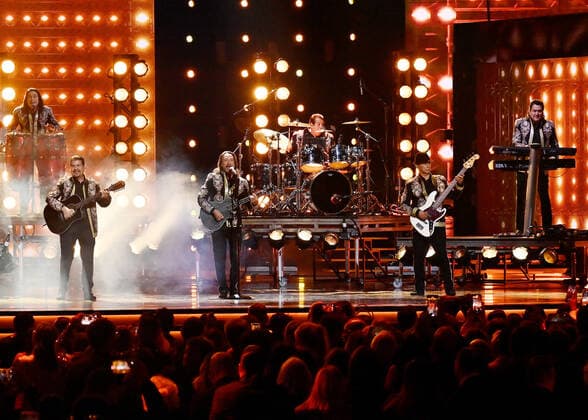 Los Bukis performs onstage during the 23rd annual Latin Grammy Awards at the Michelob Ultra Arena at Mandalay Bay Resort and Casino in Las Vegas, Nevada on Thursday, November 17, 2022.  LAV20221117081 JIMxRUYMEN