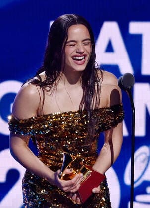 Rosalía accepts the Album of the Year award for Motomami onstage during the 23rd annual Latin Grammy Awards at the Michelob Ultra Arena at Mandalay Bay Resort and Casino in Las Vegas, Nevada on Thursday, November 17, 2022.  LAV20221117083 JIMxRUYMEN